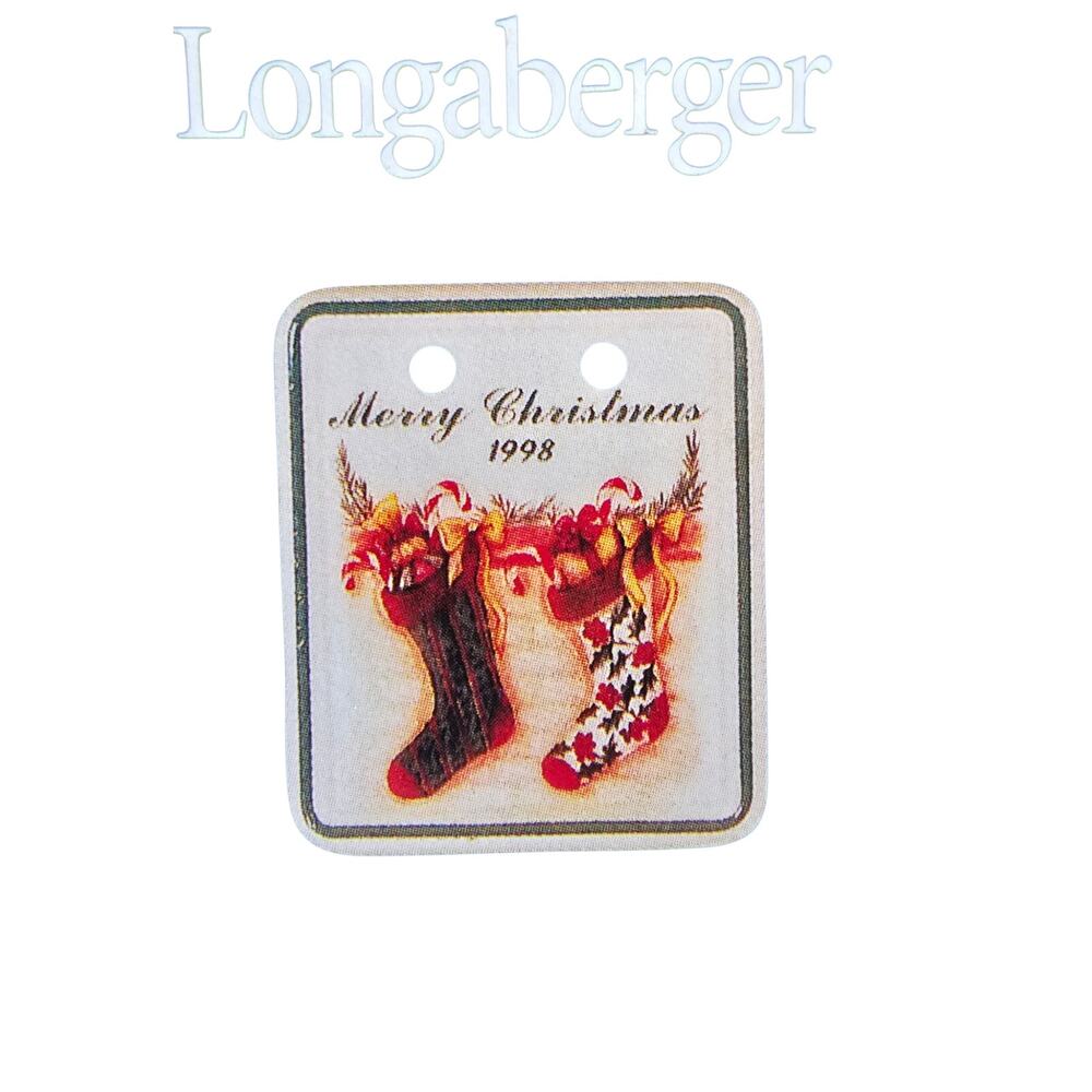 Vintage Longaberger Christmas Stocking Basket Tag Open Box - Picture 3 of 5